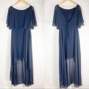 Jenny Packham Flutter Sleeve High Low dress